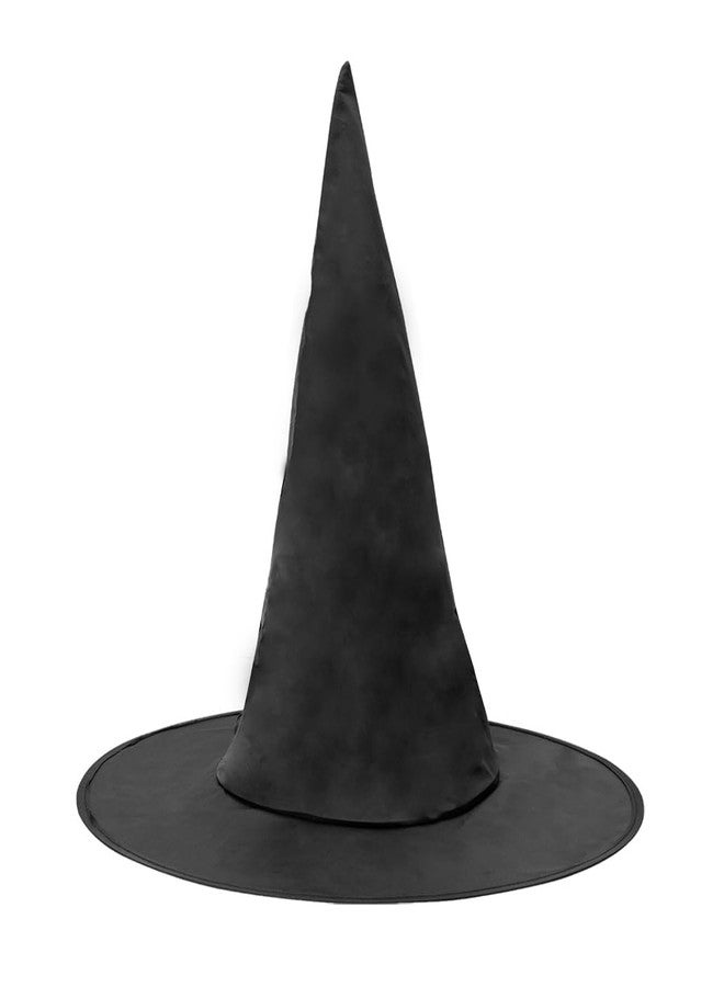 Zibuyu® 38cm Black Witch Hat for Halloween Classic Pointed Witch Hat with Premium Fabric, Comfortable Fit, and Elegant Gothic Charm for Costume Parties, Cosplay, and Festivals - Image 1